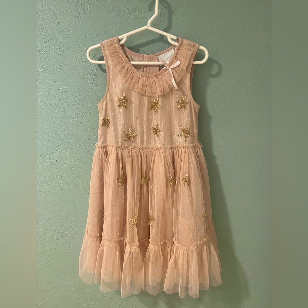 Girls Blush Tulle and Stars Dress from NextDirect - size 6